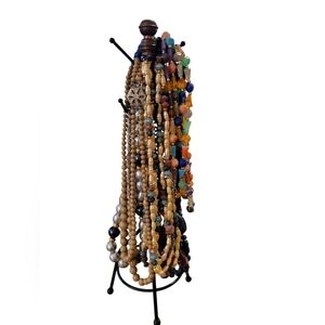 Vintage Jewelry Rack & Necklace Bundle